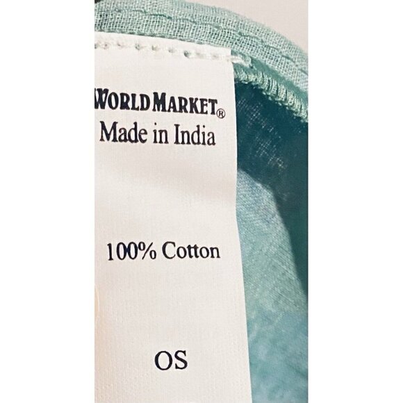 World Market Top Womens One Size Aqua Blue Floral Kimono Lightweight Beachy Boho - Picture 6 of 8